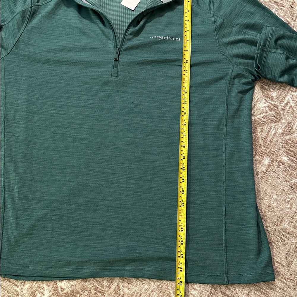 Men’s Vineyard Vines quarter zip Forest Green Pullover size XL NWT - Picture 7 of 10